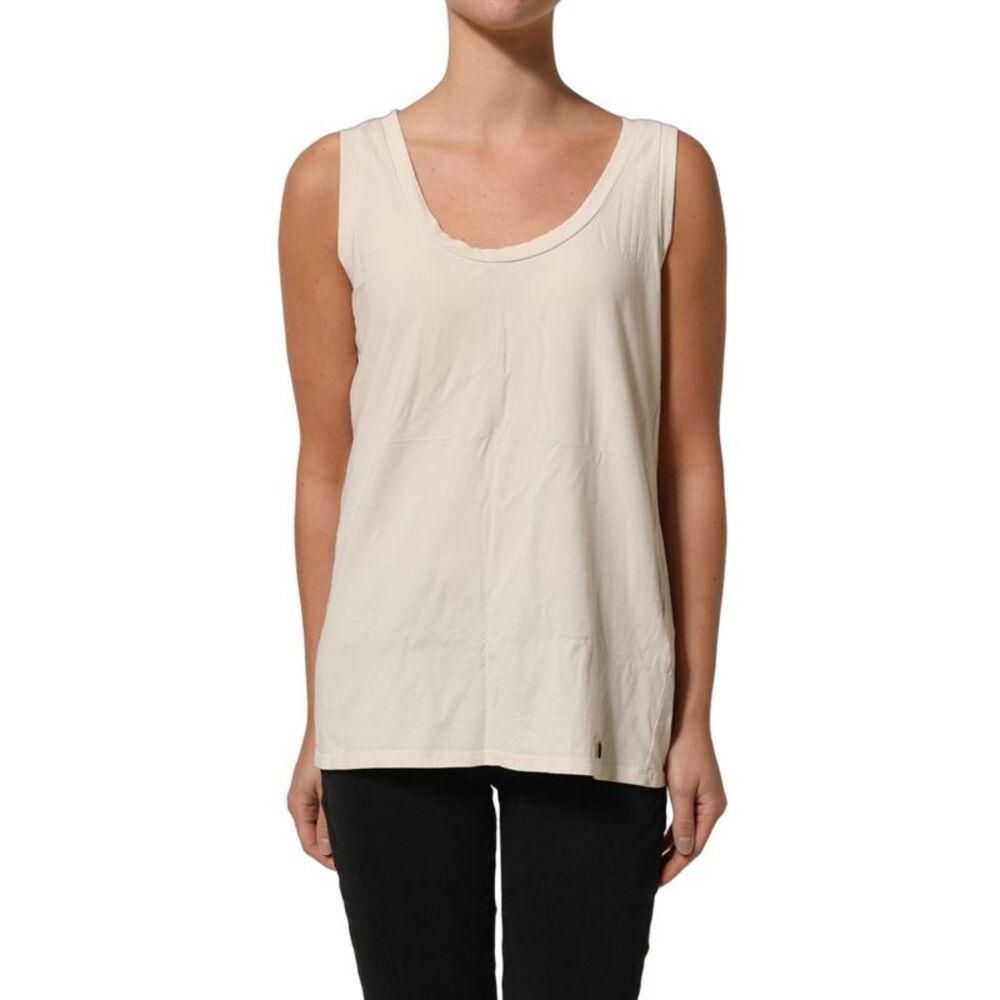 Aniye By Beige Viscose Sleeveless Round Neck Women Tank Women's Top